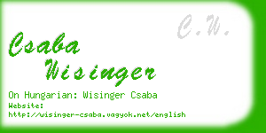 csaba wisinger business card